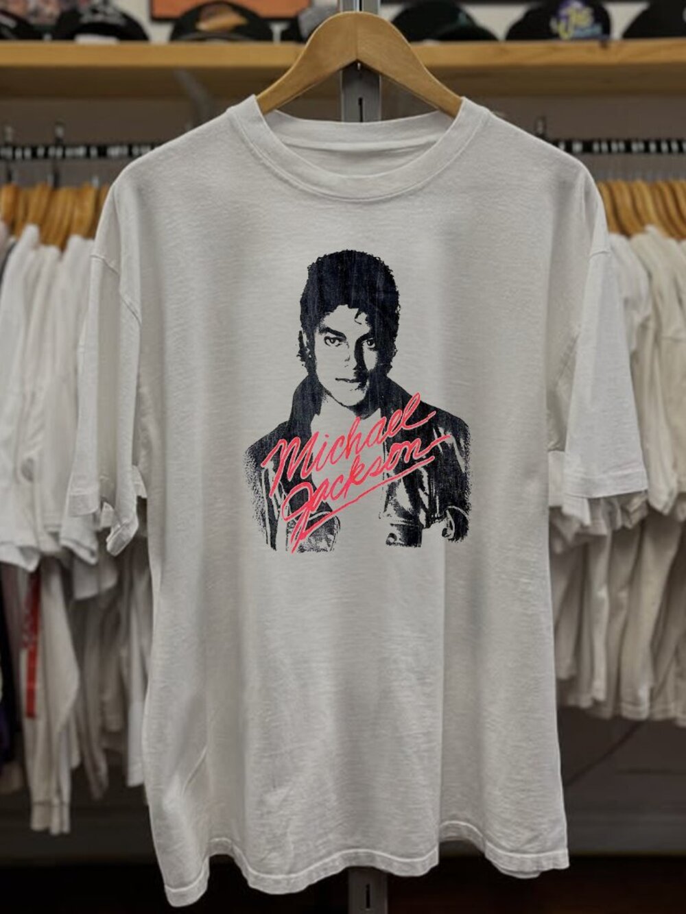 Rare Michael Jackson Washed White Tee